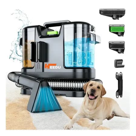 Aspiradora Inyección Succión 20kpa Limpia Alfombras Tapicería Auto Heedu Negro