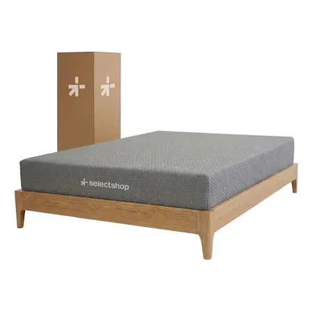 Colchón Matrimonial Memory Foam 190 X 18 X 135cm Espuma Ergonómico Firme Ortopédico Selectshop Color Gris