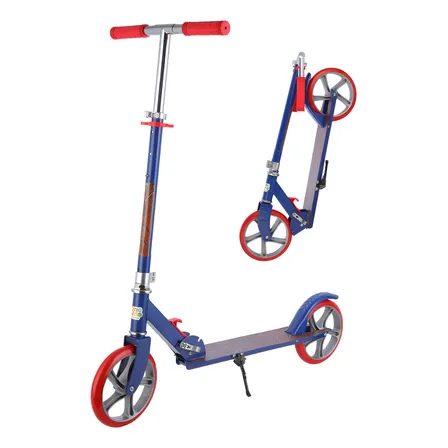 Scooter Patin Del Diablo Con Altura Ajustable Niños Adultos Color Rojo/azul