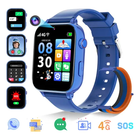 Reloj Inteligente Niño 4g,con Cámara Y 23 Juegos,gps,teléfono,videollamada,chat De Voz,modo... Milanés
