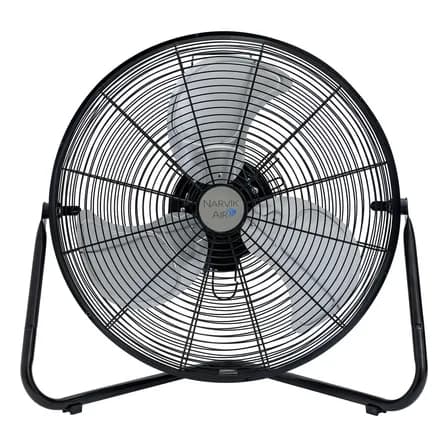 Ventilador Industrial Narvik 20 Pulgadas Piso Pared Aspas Metálicas 3 Velocidades 50.8 Cm 60 Hz Negro Gris Metal