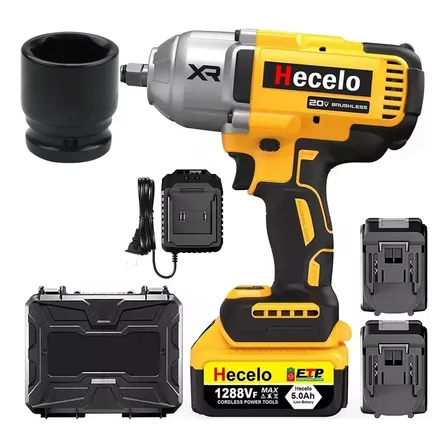 2400nm Súper Potente Llave De Impacto 3/4 Inalámbrica Hecelo Amarillo