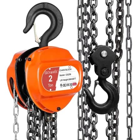 Goxawee® Polipastotriangular De Cadena, 2 Toneladas 6 Metros Harrington Maquina Hrramientes Industriales Rotación De 360° Para Instalar Máquinas Y Elevar Mercancías