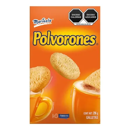 Polvorones Marinela 4 Paquetes Con 4 Pza C/u. 296gr