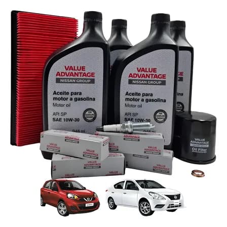 Kit De Afinación Nissan Versa March 2012-2020 Aceite 10w30