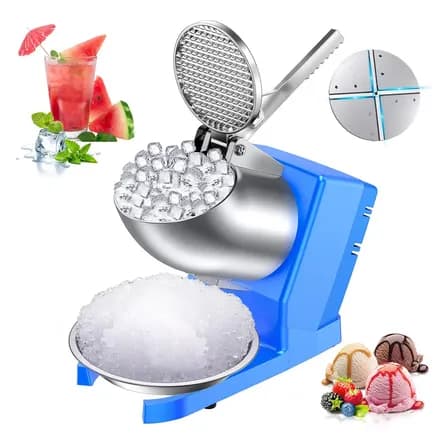 Máquina Triturador De Hielo Electrica 1500w Maquina Raspados Triturador Hielo Suzwip 150kg/h 4 Cuchillas De Acero Inoxidable Para Trituradora De Hielo Color Azul