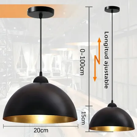 Marlstasnt. Ky-59 Lámpara Colgante De Techo Moderna Industrial, 3 Piezas Lámparas Colgantes Industriales Retro, Modernas Y Elegantes.