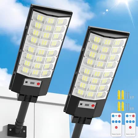2pack 2000w Lámparas Solar Exterior Jardín Focos Led Solar