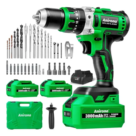 Taladro Rotomartillo Sin Carbón 2 Baterías 3ah 1/2'' Anirona