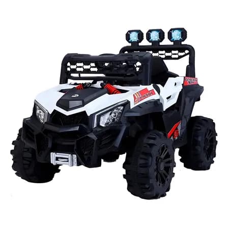 Coche Electrico Montable Carrito Con Control Remoto Buggy Color Blanco