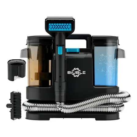 Aspiradora Lavadora De Alfombras Tapicería Portatil Biuble Ml447-mx Inyección 1.8l 110v 18kpa Negro Y Azul