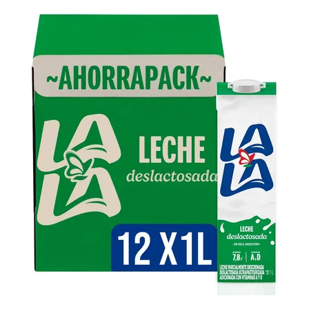 Lala Leche Deslactosada, 12 Piezas De 1lt