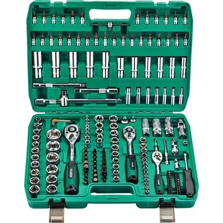 Juego De Dados 172 Piezas Stanew Llaves Autocle Con Estuche Verde