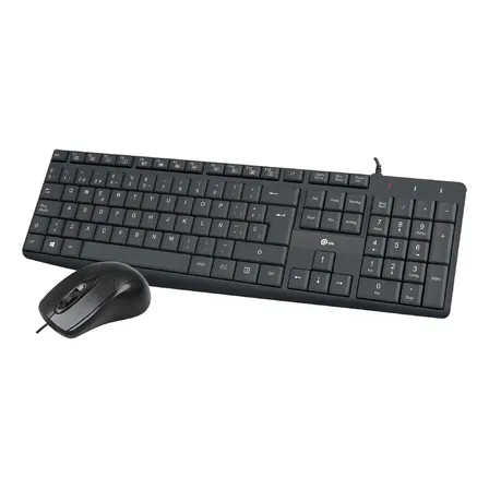 Kit Teclado Y Mouse Usb Gio G11 Laptop Pc Slim Waterproof Color Del Teclado Negro