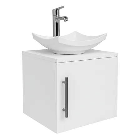 Kit Mueble Para Baño Ovalin Y Monomando Completa Cierre Lent