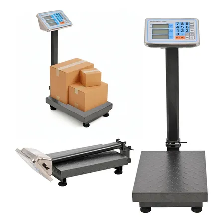 Báscula Digital Comercial Industrial Negocio 150 Kg Digital Lcd Gris Oscuro Plataforma Recargable Con Mástil Portatil Comerciales