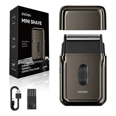 Enchen Mini Rasuradora Afeitadora Eléctrica Uso Flexible En Diferentes Escenarios Compacta Y Portátil 7000 Revoluciones Por Minuto Profesional Color Negro