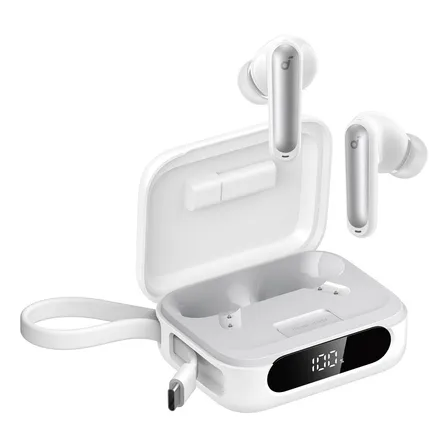 Audífonos Inalámbricos Soundcore P41i By Anker Con Cancelación De Ruido Adaptativa, Estuche Power Bank Usb-c, 12h + 192h Con Estuche, 6 Micrófonos Ai Llamadas Claras, Ipx5 Bluetooth Blanco