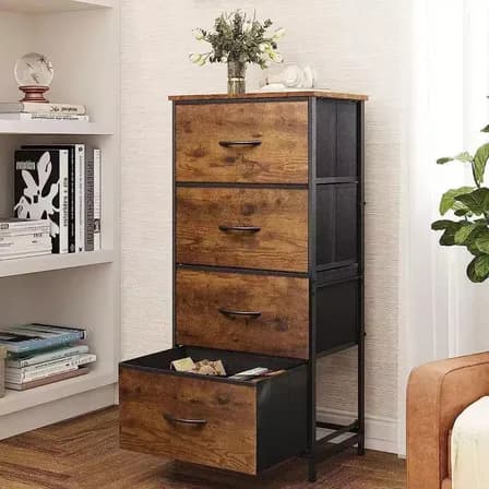 Cómoda Cajonera De 4 Cajones Tela Estructura Recamara