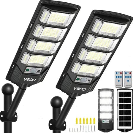 Vedd® 2pcs Lámpara Led Solar Luminaria Suburbana 2000w