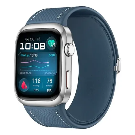 Smartwatch Huawei Aleación Aluminio 48mm 1.82 Watch D2 Plateado Compuesta Cuero Azul