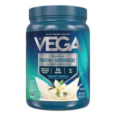 Proteína Vega Vegana En Polvo Con Supergreens Sabor Vainilla 510g
