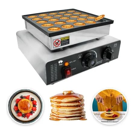 Maquina Industrial 25 Mini Hot Cakes, Cupcakes, Panqueques Y Muffins Control De Temperatura Y Temporizador