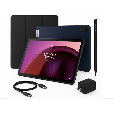 Tablet Celular Lenovo Tab M10 5g 10.6 2k (2000×1200), Snapdragon 695, 6gb Ram, 128gb, Android 13, 5g Nano-sim (chip), Color Azul + Lenovo Tab Pen Plus + Funda. Azul Marino