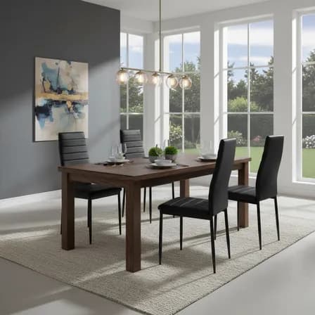 Set De 4 Sillas Minimalista Comedor  Moderno Respaldo Alto