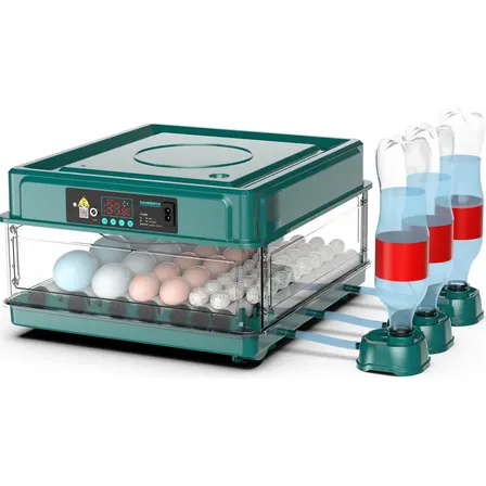Incubadora (48 Huevos) Pollos Y Aves Con Giro Automatico Con Manual En Español,se Pueden Conectar Baterías