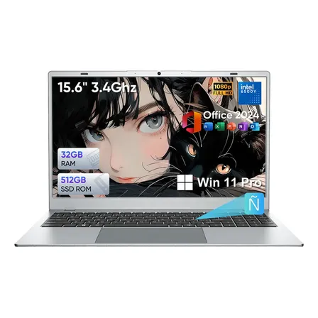 Laptop 32gb Ram 512gb Rom Intel Pentium Gold Computador Plateado