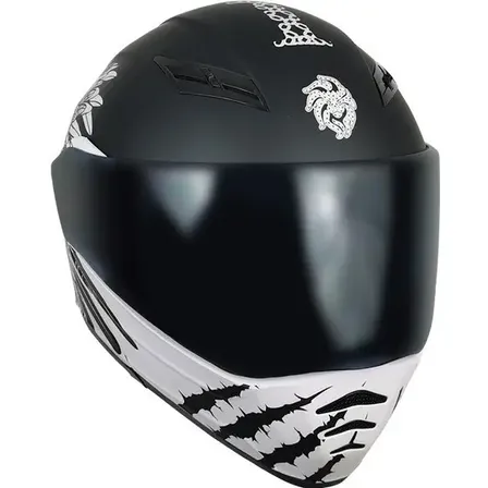 Casco Kov Estelar Abatible Luz Led Con Gafas Certificado Dot Color Freedom (mate) Tamaño Del Casco L(59-60cm Negro