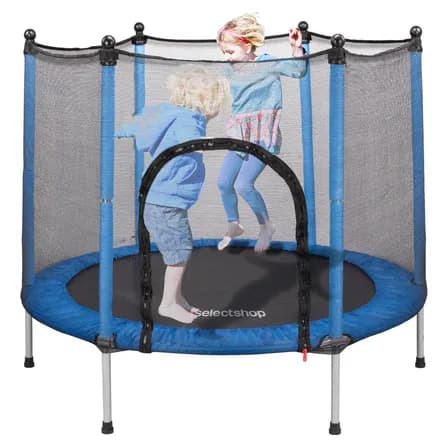 Trampolín Infantil 55  Selectshop Azul Con Red De Seguridad Acero 6 Patas