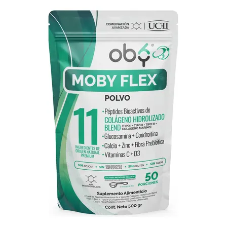 Colágeno Hidrolizado 1, 2, 3 Y Marino | 4 Tipos Peptidos Premium Complex + Glucosamina Condroitina Calcio Zinc Vitaminas C D | Articulaciones Piel Huesos | Mujer Hombre | Oby Polvo Puro Sin Sabor 500g