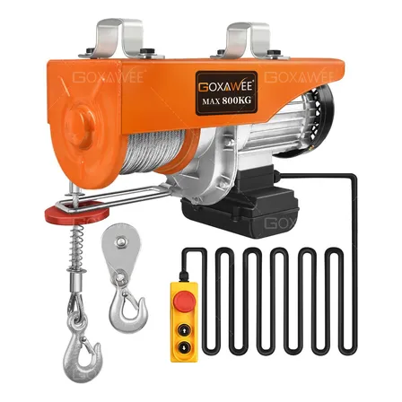 Goxawee® Polipasto Eléctrico 400-800kg 30m Con Cable Acero - Certificado Uso Industrial, Construcción Y Almacén Herramientas Industriales