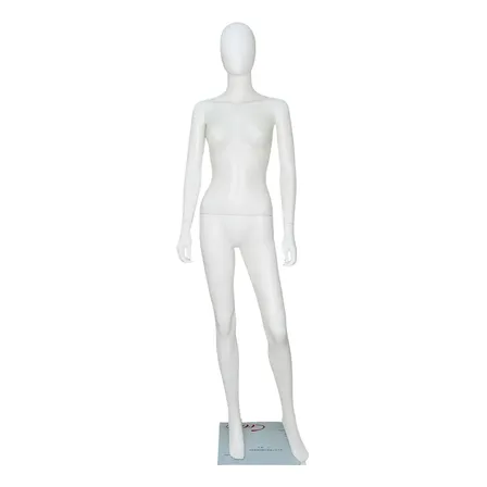 Maniquíe De Dama Blanco Cabeza Huevo Plástico Blanco Mate
