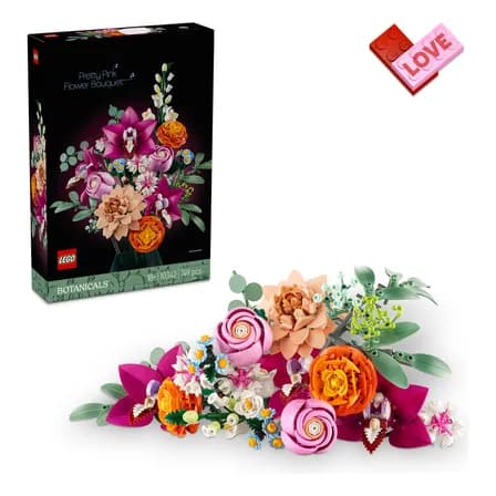 Lego Botanicals Ramo De Flores Fantasía En Rosa 10342; Regalo De San Valentín; Ramo De Flores Para Mujer Con Cuatro... 749