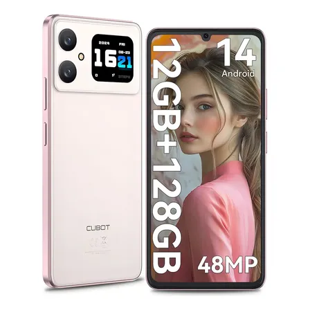 Cubot A20 Dual Sim 128 Gb Pink 4 Gb (+8gb)ram Android 14 Rosa