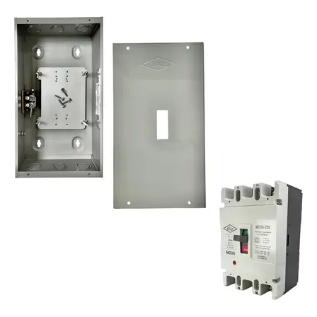 Gabinete + Interruptor De Caja Moldeada 3 Polos(125a - 250a)