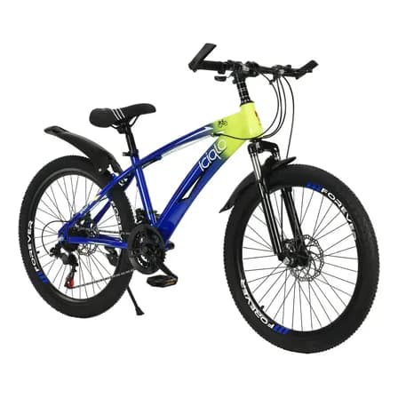 Bicicleta De Montaña 21 Vel. Suspension Frenos De Disco R-24 Color Azul Con Amarillo Tamaño Del Cuadro 24 Azul/amarillo