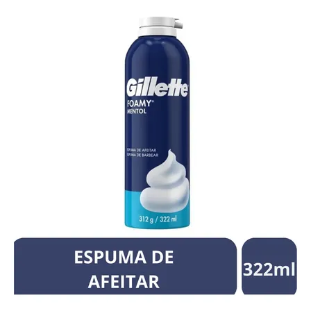 Pack X2 Espuma De Afeitar Gillette Foamy Mentol De 322ml
