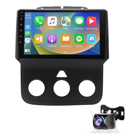 Estéreo Momoen 9 Pulgadas Carplay Bluetooth Gps Para Dodge Ram 1500 5500 2013-2019 Negro