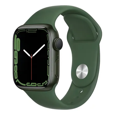 Apple Watch (gps) Series 7 Display De 1.614  Con Correa De Fluoroelastómero Color Verde Trébol Y Caja Color Verde - Excelente (Reacondicionado)