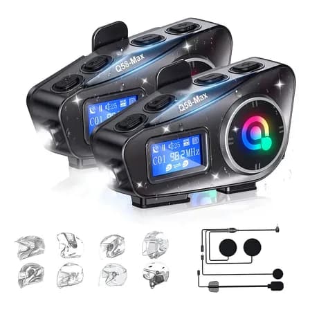 Intercomunicador Sunshot Bluetooth 5.3 Ipx6 Para Casco Moto 1500m