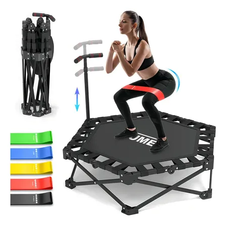 Mini Trampolin Jumei Trampolín Sin Ensamblaje Color Negro Con Diámetro De 108cm