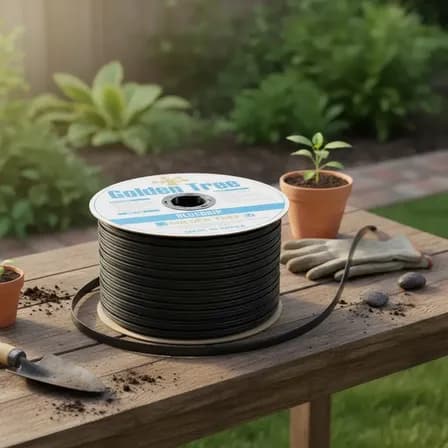 Cinta De Goteo Para Riego Golden Tree 5/8pul 10cm 3050m Color Negro