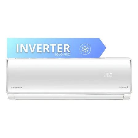 Minisplit Inverter R32 Daewoo 2 Toneladas 24000btu Frio Blanco