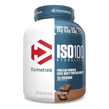 Suplemento Dymatize Whey Iso-100 2.3kg En Polvo Sabor Fudge Brownie
