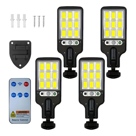 4pz De Luz Sensor De Movimiento Focos Solares Lampara Ip65