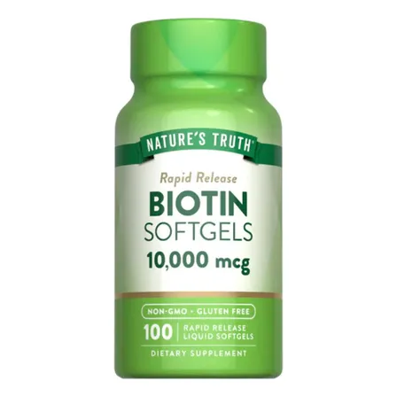 Biotina 10000 Mcg 100 Cápsulas Nature's Truth Libre De Gluten Sin Sabor